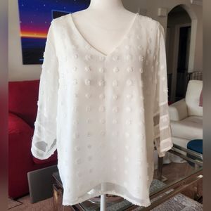 Blooming Jelly off-white blouse